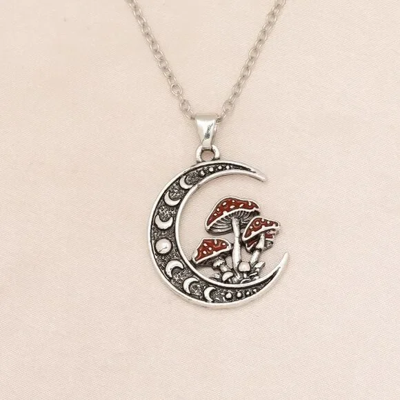 Mushroom necklace M896 - Picture 1 of 4